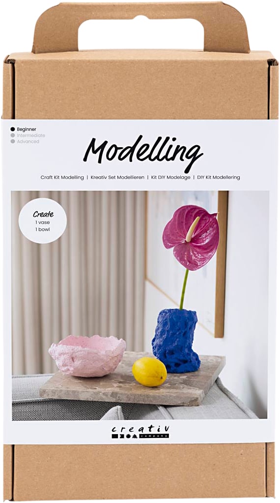 DIY Kit Modellering, Vase og Skål DIY Kit Modellering, Vase og Skål