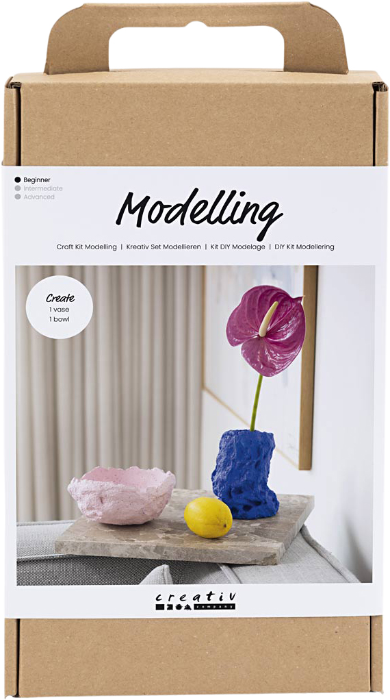DIY Kit Modellering, Vase og Skål DIY Kit Modellering, Vase og Skål