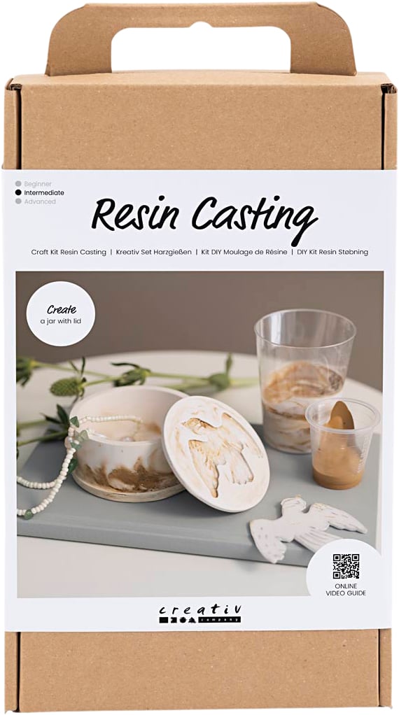 DIY Kit Resin Støbning, Krukke med låg DIY Kit Resin Støbning, Krukke med låg