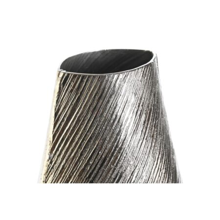 DKD Home Decor vase - gylden og sølvfarvet aluminium, moderne, 22 × 13 × 40,5 cm (2 stk.)