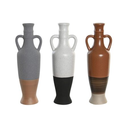 DKD Home Decor vase sæt - hvid, grå og terrakotta, porcelæn (3 stk.)