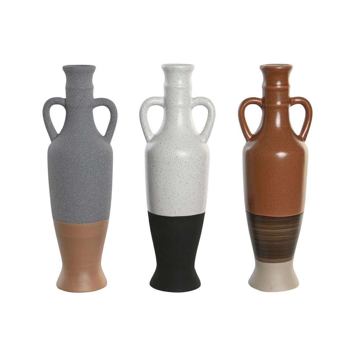 DKD Home Decor vase sæt - hvid, grå og terrakotta, porcelæn (3 stk.) DKD Home Decor vase sæt - hvid, grå og terrakotta, porcelæn (3 stk.)