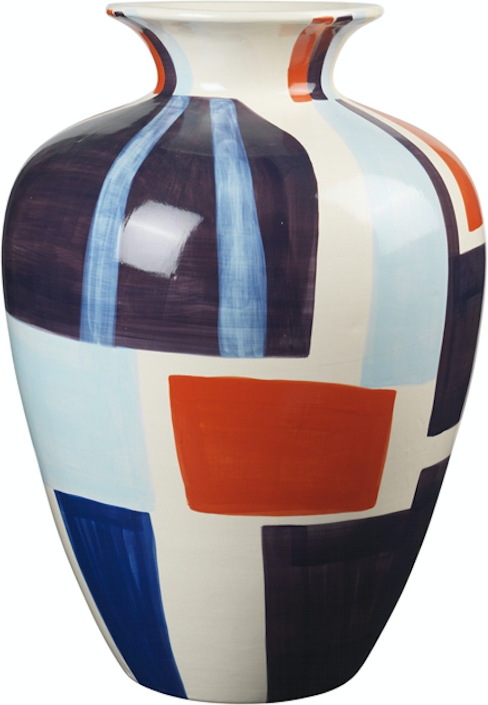 Dana, Vase, rød/lilla/blå, H35x50 cm, stentøj Dana, Vase, rød/lilla/blå, H35x50 cm, stentøj