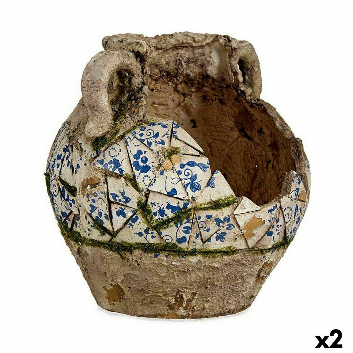 Dekorativ havefigur Vase Polyesterharpisk 28,5 x 28 x 28,5 cm (2 enheder) Dekorativ havefigur Vase Polyesterharpisk 28,5 x 28 x 28,5 cm (2 enheder)