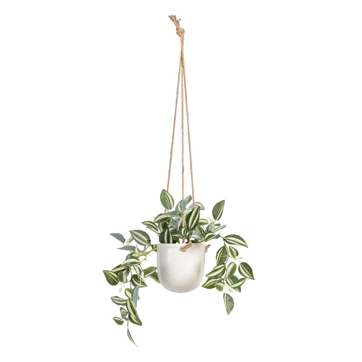 Dekorativ plante 24 x 35 x 25 cm Hvid Grøn PVC Dekorativ plante 24 x 35 x 25 cm Hvid Grøn PVC