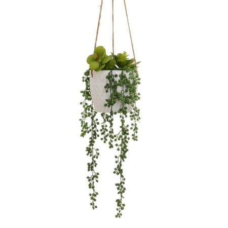 Dekorativ plante Keramik Polyetylen 14 x 14 x 40 cm