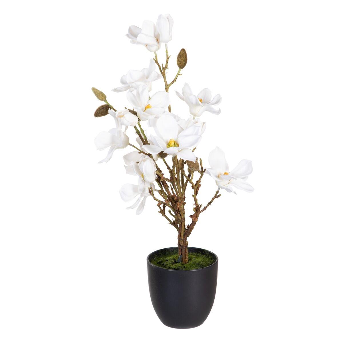 Dekorativ plante Polyester Polyetylen Jern 30 x 30 x 60 cm Magnolia Dekorativ plante Polyester Polyetylen Jern 30 x 30 x 60 cm Magnolia