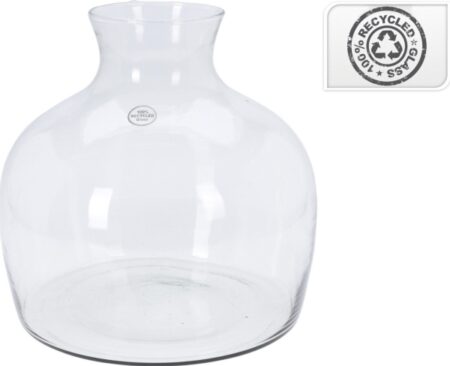 Dekorativ vase i genbrugsglas 33x36 cm