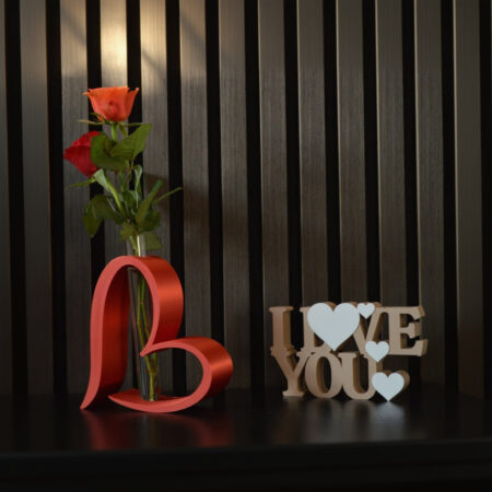 Delta Valentins hjerte vase - Candy Red - Silk
