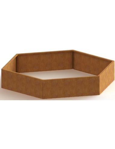 Denver højbed uden bund H60 x B207,8 x D239,3 cm i corten stål