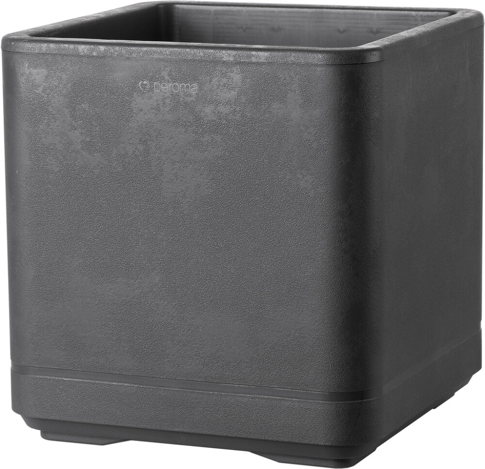 Deroma - Plantekasse Cosmo Firkantet 38x38x39cm Genbrugsplast Antracit Deroma - Plantekasse Cosmo Firkantet 38x38x39cm Genbrugsplast Antracit