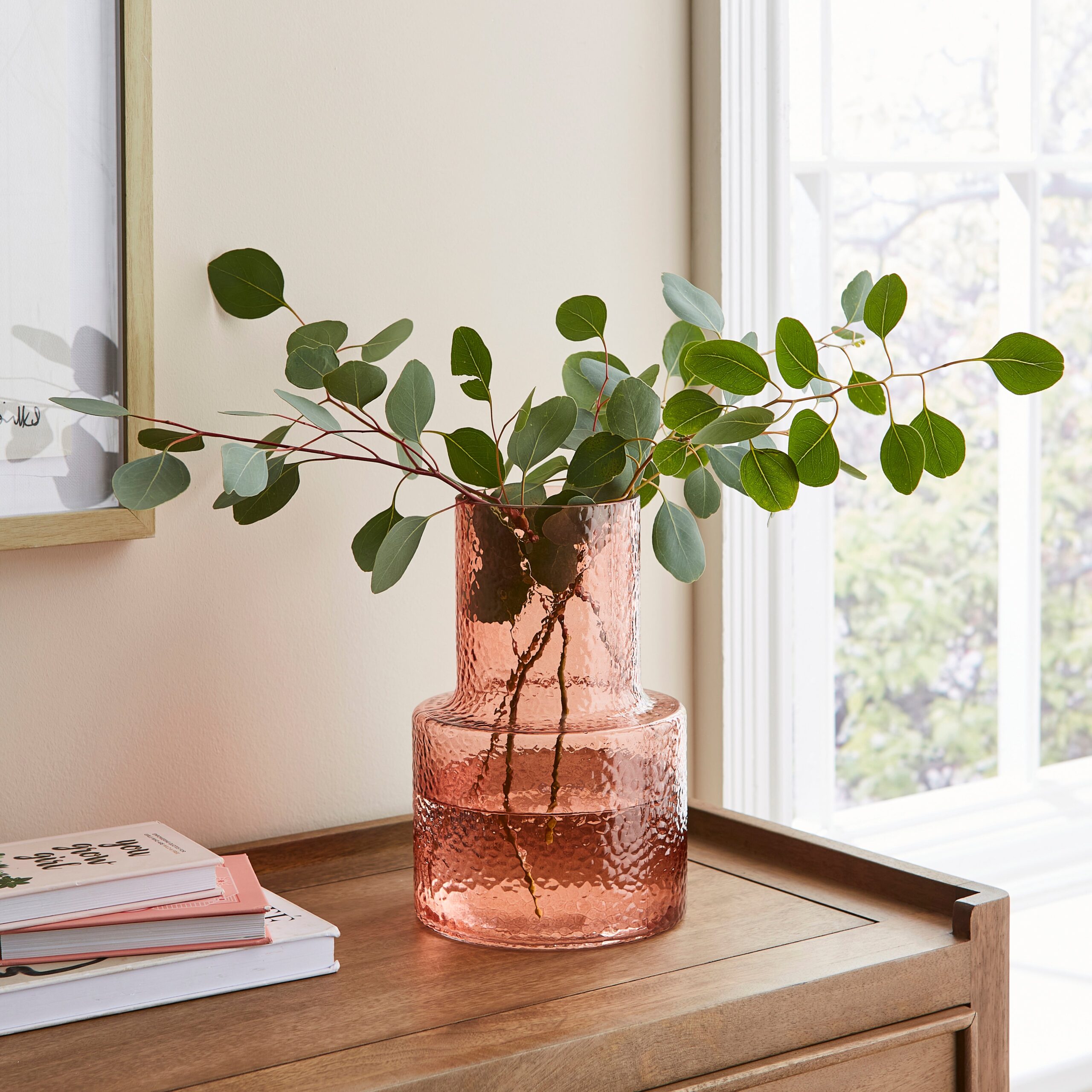 Dimpled Glass Vase Ginger Dimpled Glass Vase Ginger