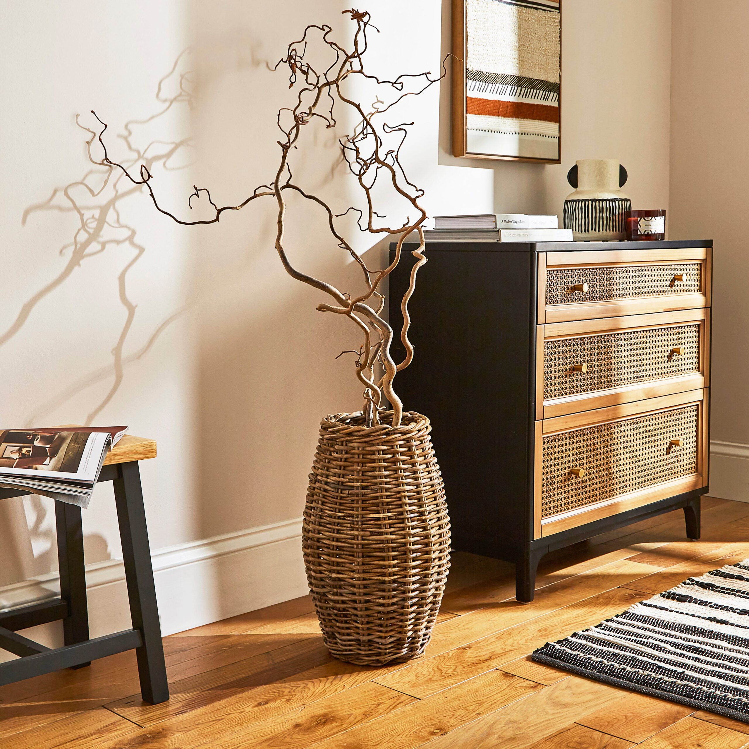 Dorma Kobo Wicker Vase Grey Dorma Kobo Wicker Vase Grey