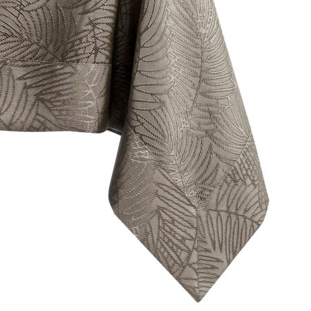 Dug bordløber AmeliaHome Gaia cappuccino, præget plante, 30×80 cm