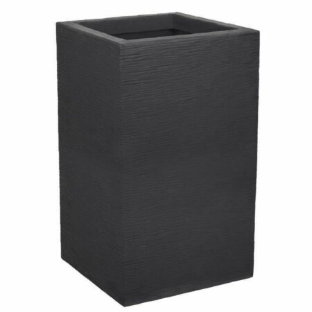 EDA Graphit Up firkantet urtepotte - antracit, plastik, 29,5 × 29,5 × 49,5 cm