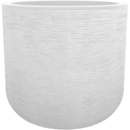 EDA PLASTIQUE - Rund kruka 50 cm Graphit'Up - 67 L - Kalkad vit