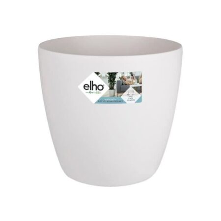 ELHO Brussels Wheels 47 rund blomkruka - Vit - Ø 47 x H 44 cm - inredning - 100% återvunnen