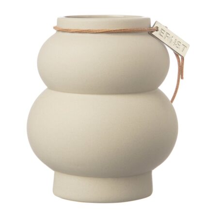 ERNST Ernst stentøjsvase kurvet 21,5 cm Beige
