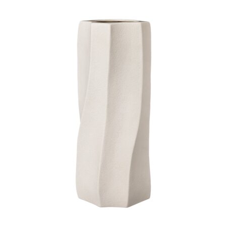 ERNST Ernst vase stentøj Ø13x31 cm Naturhvid