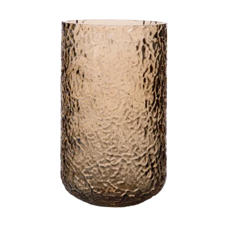 ERNST Ernst vase/lysholder mønstret Rav, Ø9x15 cm