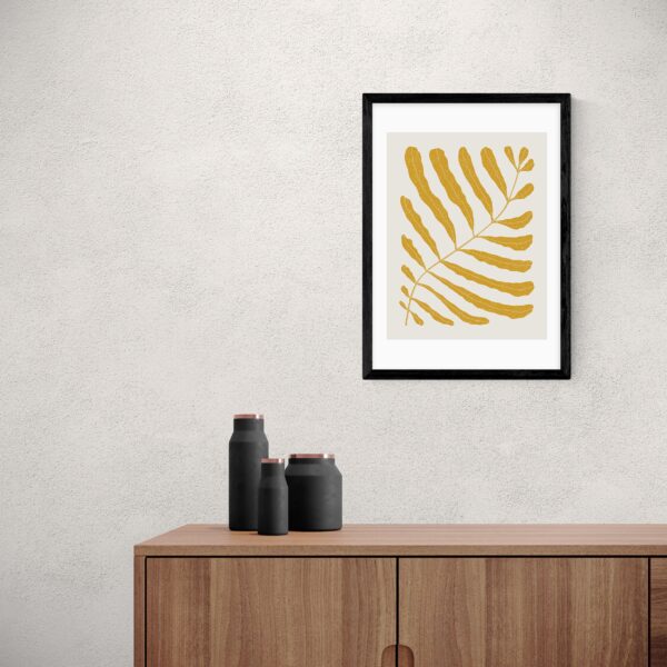 East End Prints Yellow Plant Print White/Yellow