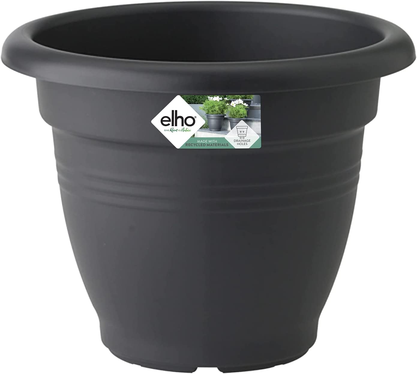 Elho 30cm Green Basics Campana Pot (Living Black) Elho 30cm Green Basics Campana Pot (Living Black)