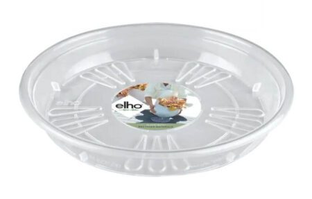 Elho - Transparent underskål Ø14-Ø42 cm - genbrugsplast - Ø21 cm