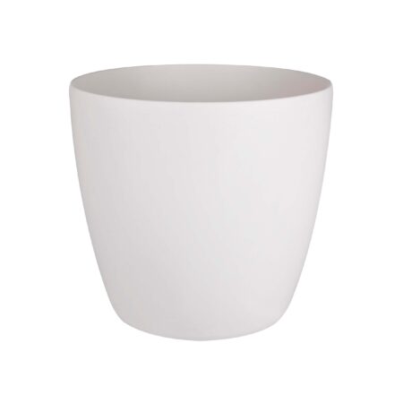 Elho - Urtepotteskjuler Brussels Round med hjul Ø35-Ø47 cm - Hvid - Ø47 H44 cm