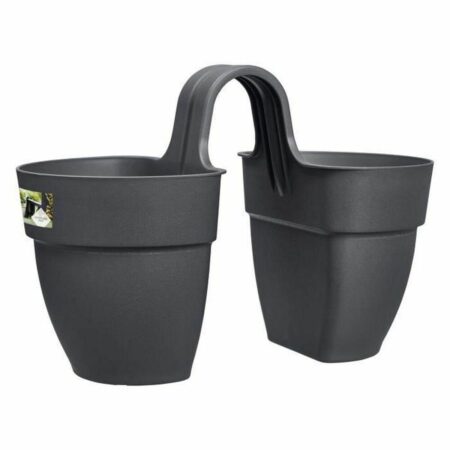 Elho Vibia Campana Twin urtepotte 38,4 × 20,5 × 26,5 cm - antracit