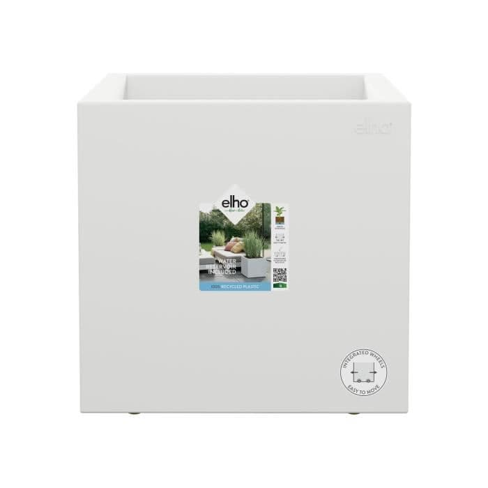 Elho Vivo Next Square 40 Blomlåda - Vit - Ø 39 x H 38 cm - inomhusutomhus - 100% återvunnen Elho Vivo Next Square 40 Blomlåda - Vit - Ø 39 x H 38 cm - inomhusutomhus - 100% återvunnen