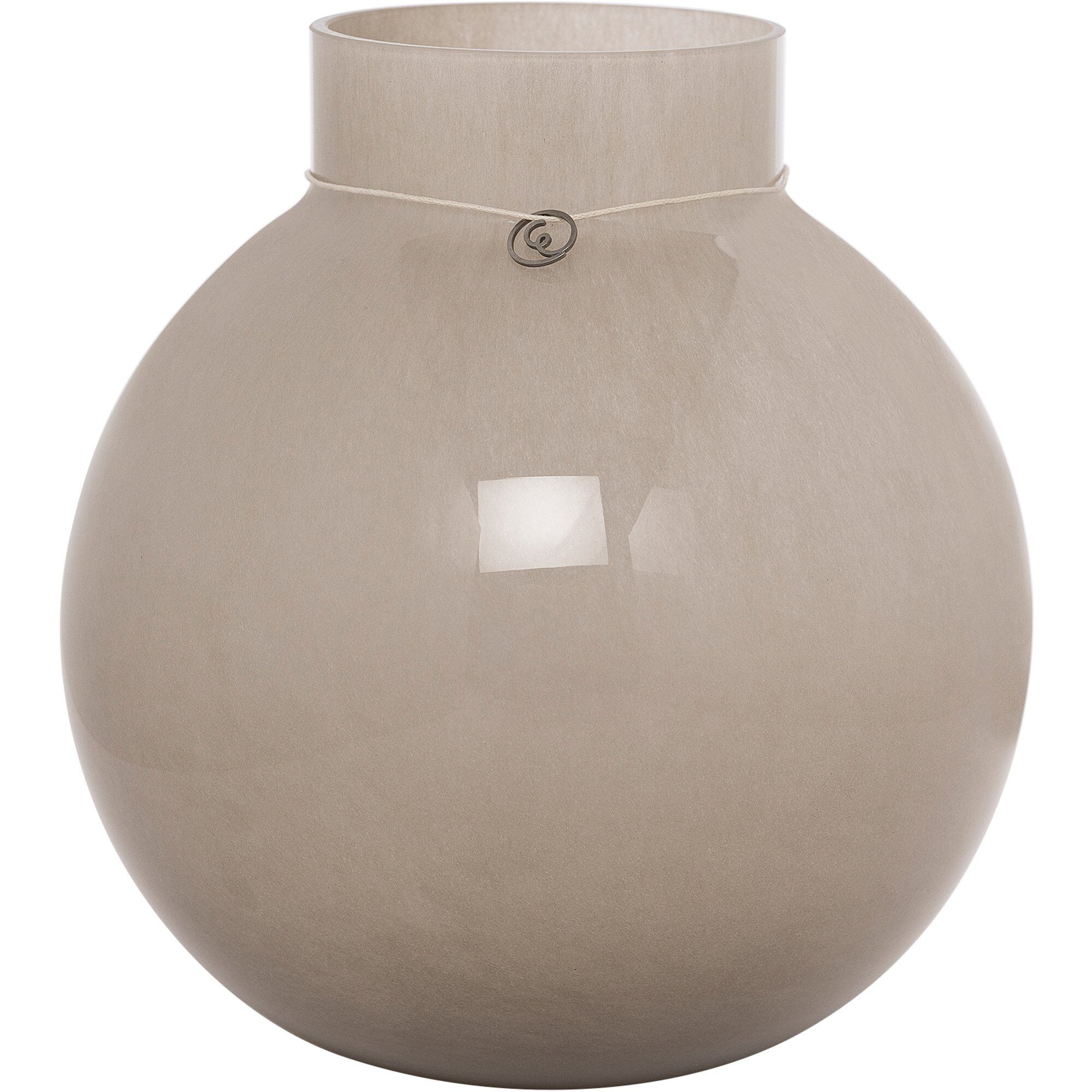 Ernst Glasvase rund 22cm Ø21, beige Ernst Glasvase rund 22cm Ø21, beige