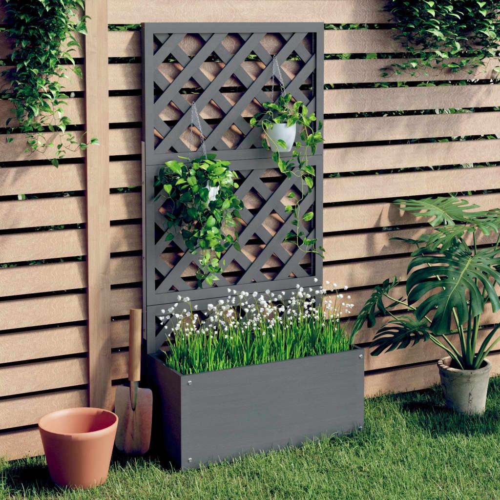 Espalier med plantekasse 65x33x135 cm WPC grå Espalier med plantekasse 65x33x135 cm WPC grå