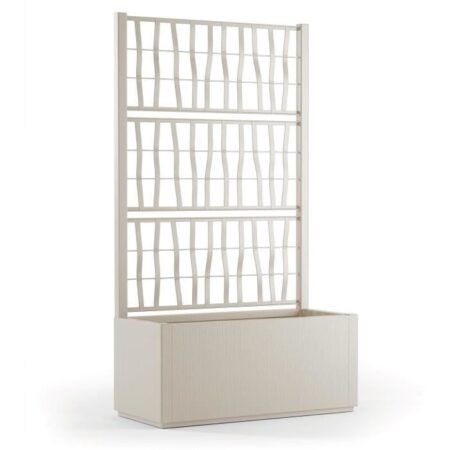 Ethica rektangulær blomsterkasse 80 cm med kridt espalier