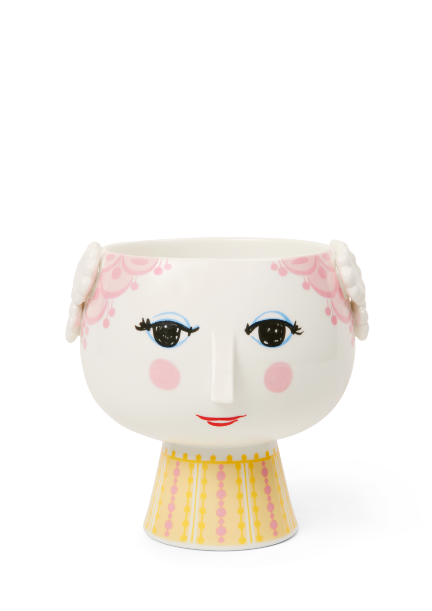 Eva urtepotteskjuler på fod, pink - Ø15.5 cm. Eva urtepotteskjuler på fod, pink - Ø15.5 cm.