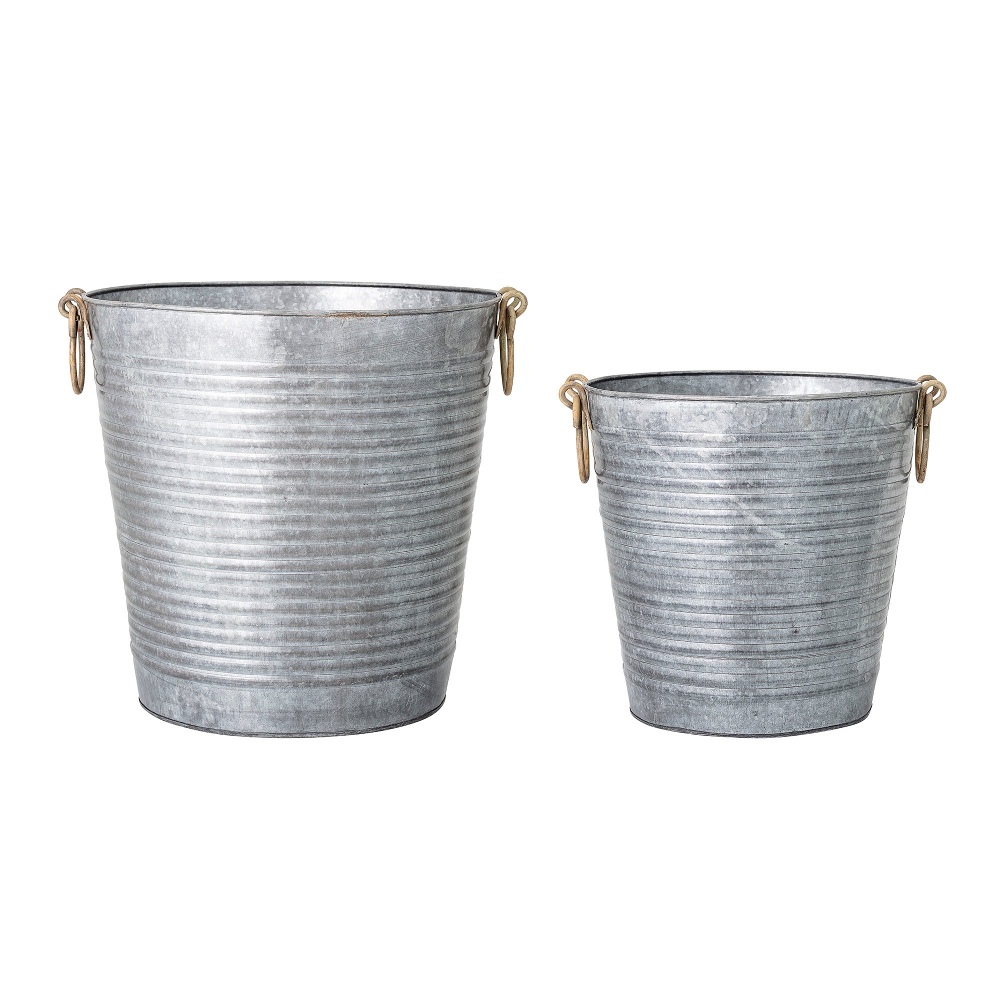Evar Urtepotteskjuler, Grå, Metal - D40xH40/D50xH50 cm, Set of 2 - Grey / D40xH40/D50xH50 cm, Set of 2 Evar Urtepotteskjuler, Grå, Metal - D40xH40/D50xH50 cm, Set of 2 - Grey / D40xH40/D50xH50 cm, Set of 2
