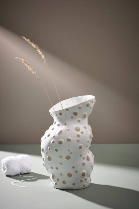 FRICK vase Hvid/beige