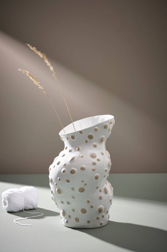 FRICK vase Hvid/beige FRICK vase Hvid/beige