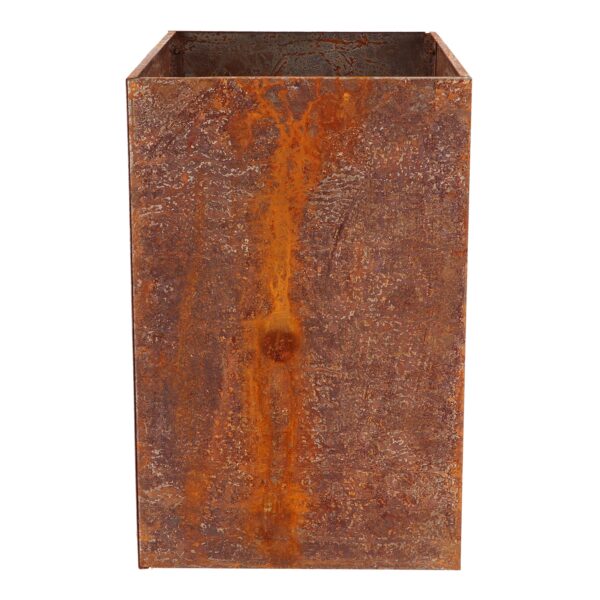 Fallen Fruits High Rectangular Rust Planter Green