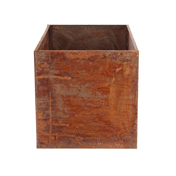 Fallen Fruits Low Rectangular Rust Planter Brown