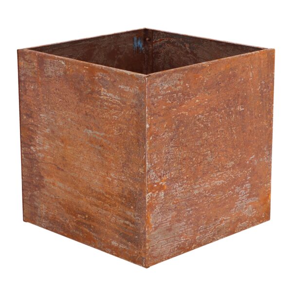 Fallen Fruits Square Rust Planter Brown