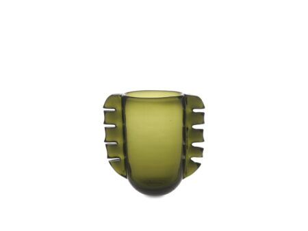 Ferm Living - Alas Vase - Vase - Alas Vase - Moss Green - W24 x D13 x H25 cm