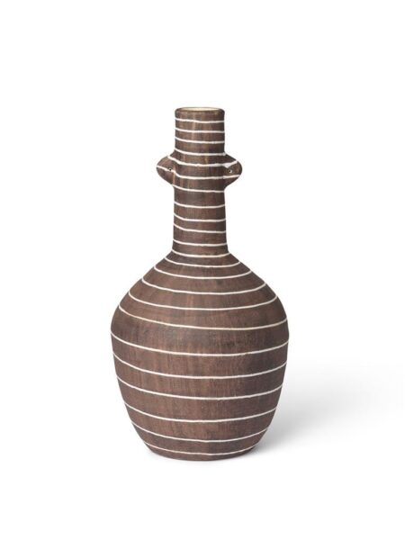 Ferm Living Brura Vase H: 32 cm - Coffee/White