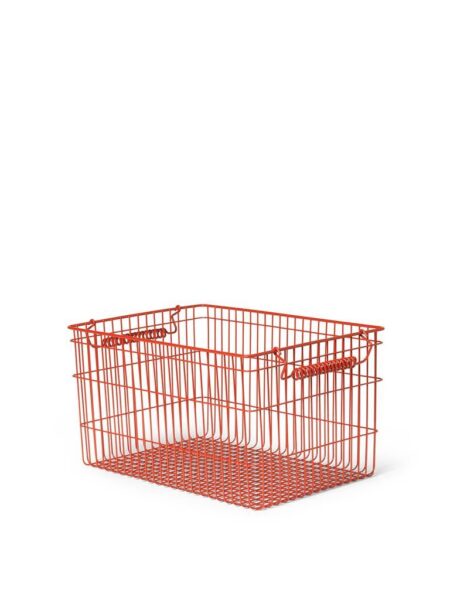 Ferm Living Cala Stackable Baskets 2 stk. - Poppy Red