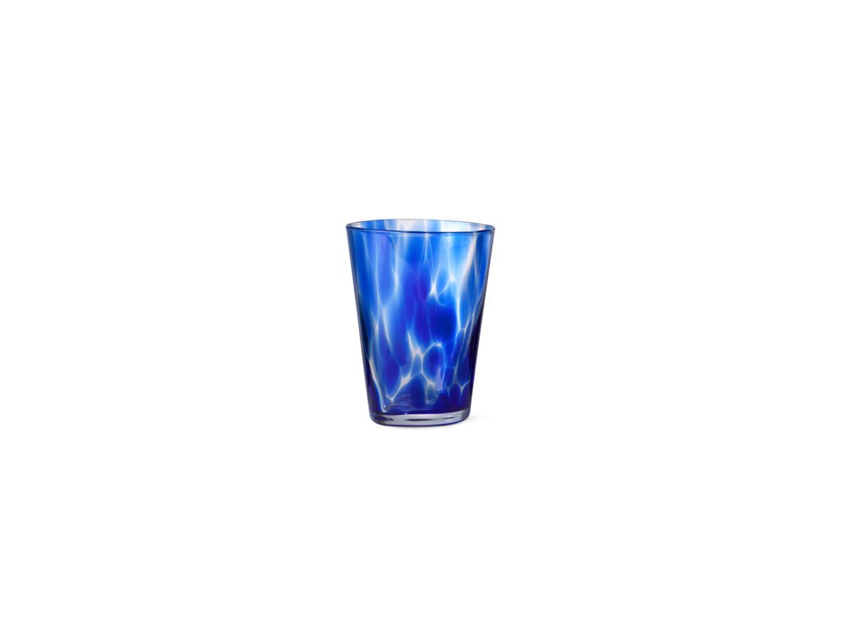 Ferm Living - Casca Glass - Vase - Indigo - W8,5 x H11,5 x D9 cm Ferm Living - Casca Glass - Vase - Indigo - W8,5 x H11,5 x D9 cm