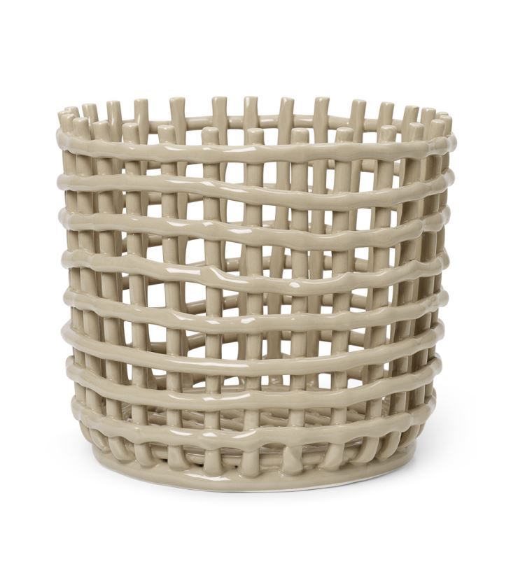 Ferm Living Ceramic Basket Large Ø: 23,5 cm - Cashmere Ferm Living Ceramic Basket Large Ø: 23,5 cm - Cashmere