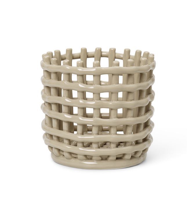 Ferm Living Ceramic Basket Small Ø: 16 cm - Cashmere Ferm Living Ceramic Basket Small Ø: 16 cm - Cashmere