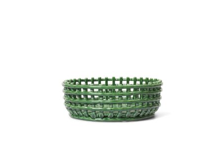 Ferm Living - Ceramic Centrepiece - Krukke - Emerald Green - Ø29 x H10 cm