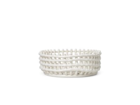 Ferm Living - Ceramic Centrepiece - Krukke - Off-White - Ø29 x H10 cm