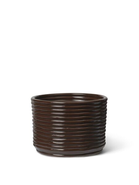 Ferm Living Corduroy Pot H: 15 cm - Carob Brown