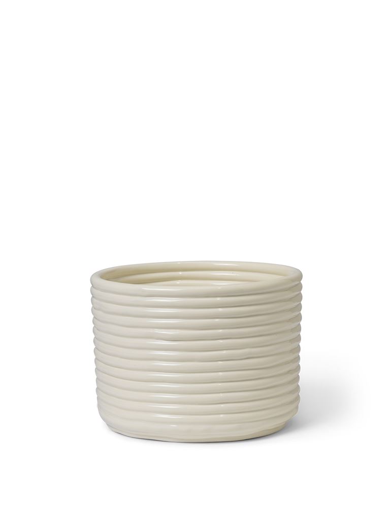 Ferm Living Corduroy Pot H: 20 cm - Off-White Ferm Living Corduroy Pot H: 20 cm - Off-White